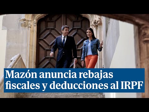 Mazón anuncia rebajas fiscales en vivienda para jóvenes y deducciones del IRPF para las rentas bajas