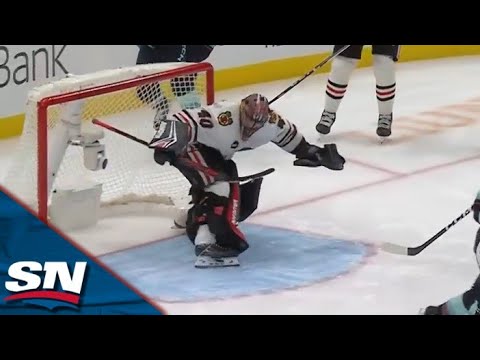 Blackhawks Concede A Wild Own Goal As The Puck Takes A Freak Bounce