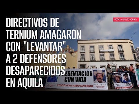 Directivos de Ternium amagaron con levantar a 2 defensores desaparecidos en Aquila