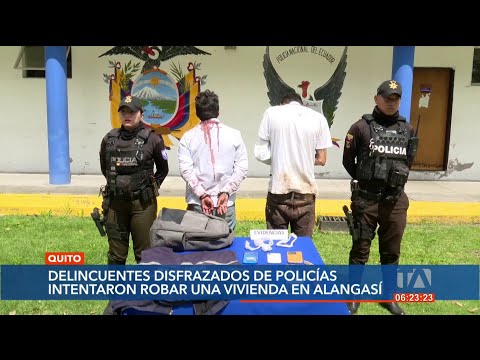 Hombres disfrazados de policías ingresaron a robar en Alangasí