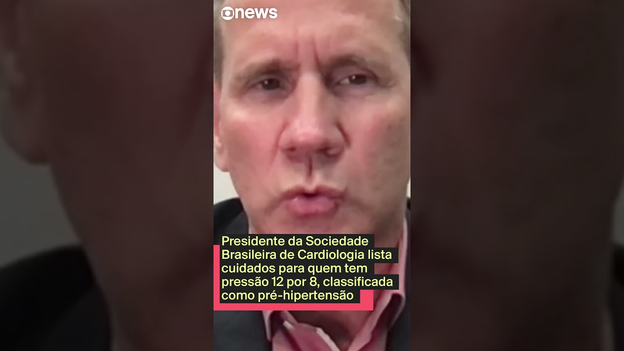 Especialista lista cuidados para quem tem pressão 12 por 8, classificada como pré-hipertensão