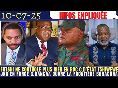 FATSHI NE CONTROLE PLUS RIEN EN RDC C.D'ÉTAT TSHIWEWE  JKK EN FORCE C.NANGAA OUVRE LA FRONT.BUNAGANA