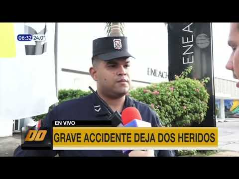 Grave accidente deja dos heridos en Asunción