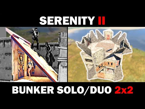 Serenity 2 - Simple 2x2 Solo/Duo RUST Bunker Base | 23-27 Rockets to TC
