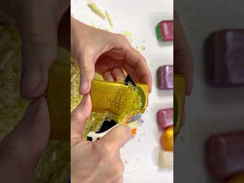 Soap cubes. Asmr soap cutting. Satisfying video  #soap #asmrsoap