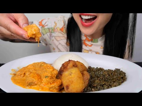 FUFU + MUTTON CURRY + SAKA SAKA (ASMR EATING SOUNDS) NO TALKING | SAS-ASMR