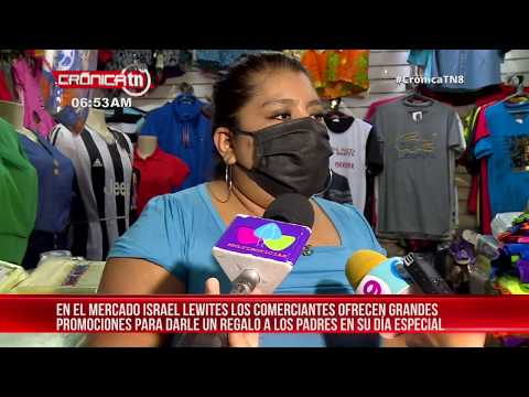 Managua: Comerciantes ofrecen variedad de productos en el Día del Padre en Nicaragua