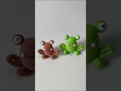 Diy Craft Clay ideas Made a Frog with Clay #shorts #youtubeshorts #diy #sigemchannel