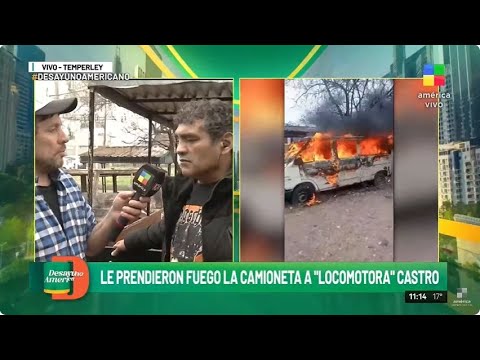 Le prendieron fuego a la camioneta de Jorge Locomotora Castro