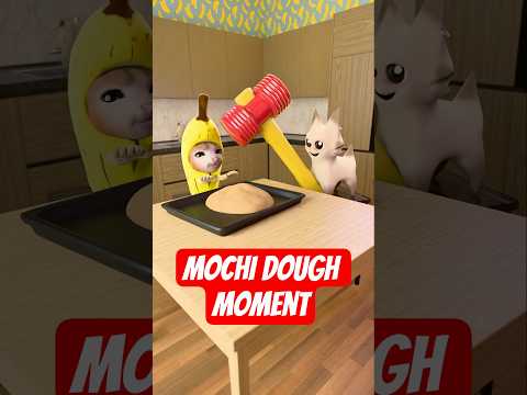 Mochi Dough Moment | Banana Cat and Mochi Dough 🍌🫓