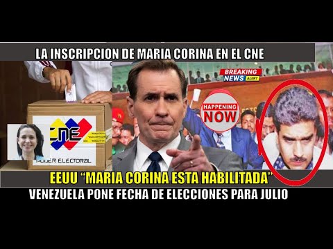 URGENTE! Venezuela pone fecha de ELECCIONES Maria Corina esta habilitada a MADURO lo busca la CPI