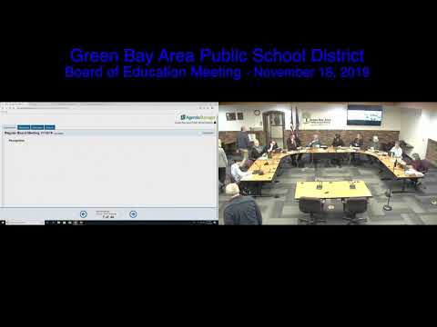 GBAPSD Board of Education Meeting: November 18, 2019