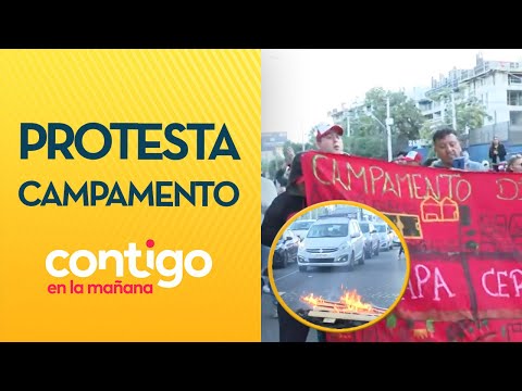 POBLADORES DE CAMPAMENTO: Protesta interrumpió tránsito en autopista - Contigo en la Mañana