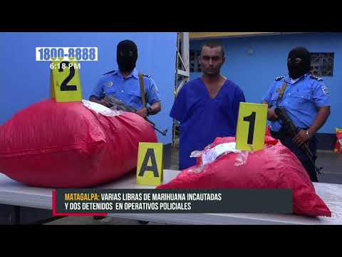 Dos personas detenidas por tráfico de droga en Matagalpa - Nicaragua