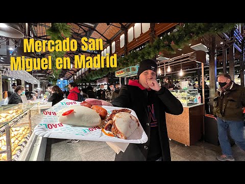 Probando COMIDA DE MERCADO en MADRID España ? El Famoso Mercado San Miguel
