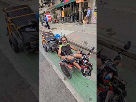 DIY Solar Powered Etrike Riding in Manhattan #shorts #ev #electric #ebike #etrike