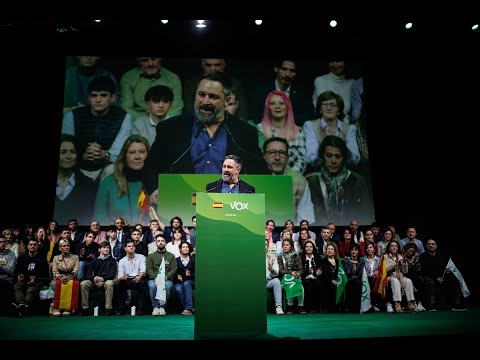 Acto de reelección del líder de Vox, Santiago Abascal