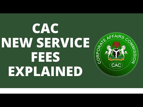 CAC New Service Fees 2025// CAC registration fee