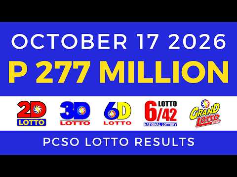 Lotto Result Today 9PM October 17 2026 <strong>PCSO</strong>