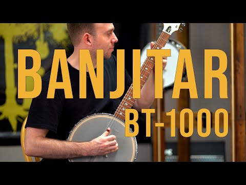 Gareth Pearson Displays the BT-1000 Gold Tone Banjitar!