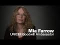 Goodwill Ambassador Mia Farrow urges more help for the world's most vulnerable children