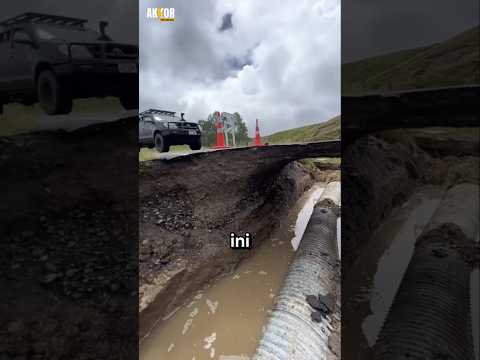 Lihat Apa yang Terjadi Saat Dia Nekat Lewati Jalan Runtuh!