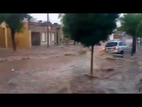 Strong hail storm and huge floods in Argentina, Santa Rose La Pampa