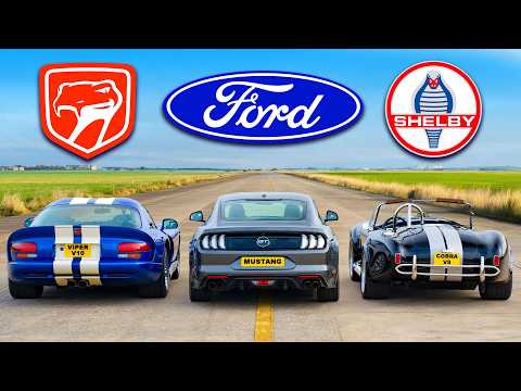 American Muscle Car Showdown: Cobra Triumphs Over Viper and Mustang