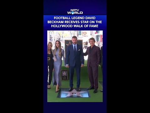 Football Legend David Beckham Receives Star On The Hollywood Walk Of Fame