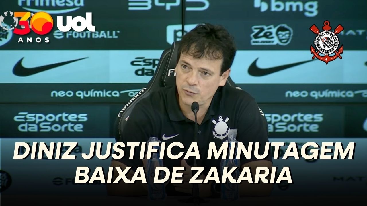 DINIZ ELOGIA ZAKARIA NO CORINTHIANS E JUSTIFICA MINUTAGEM BAIXA: 'CONHECIA POUCO'