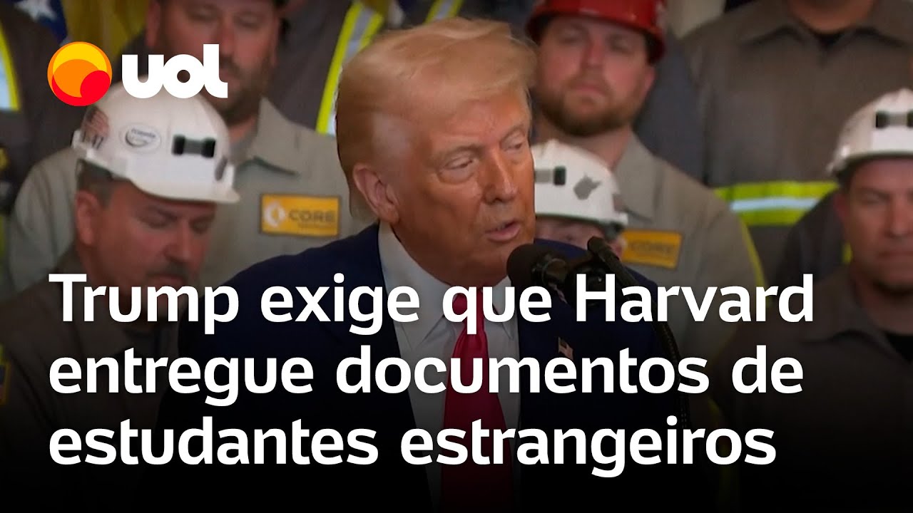 Trump exige que Harvard entregue documentos de estudantes estrangeiros pró-Palestina; vídeo
