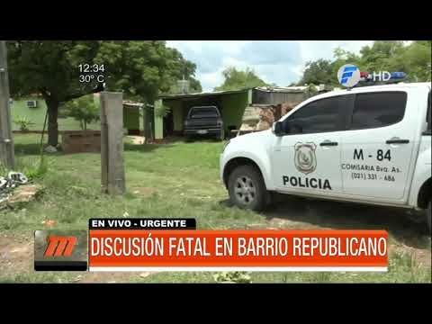 Discusión fatal en el barrio Republicano de Asunción