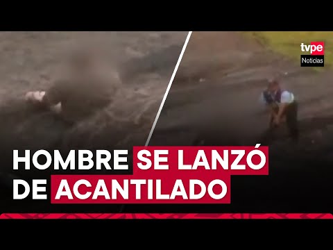 Miraflores: rescatan a hombre que se lanzó de acantilado