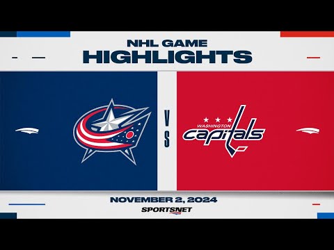 NHL Highlights | Blue Jackets vs. Capitals - November 2, 2024