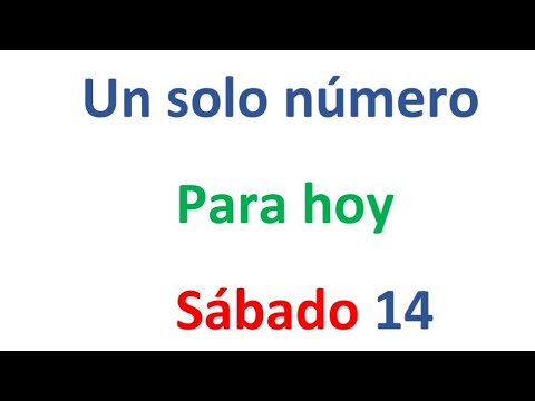 Un solo número para hoy Sábado 14 de septiembre, El campeón de los números