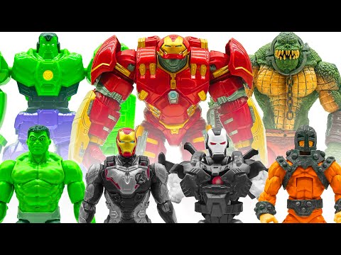 Iron Man, Hulk & Hulkbuster Armor Fight Crime~! Toys Play Time Action Movie #toysplaytime