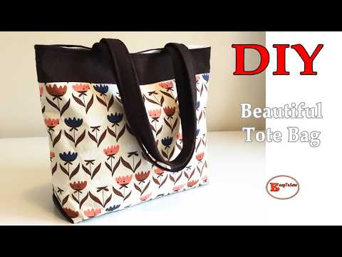 How to Sew a Tote Bag with an Inside Zipper Pocket | DIY Sewing Tutorial