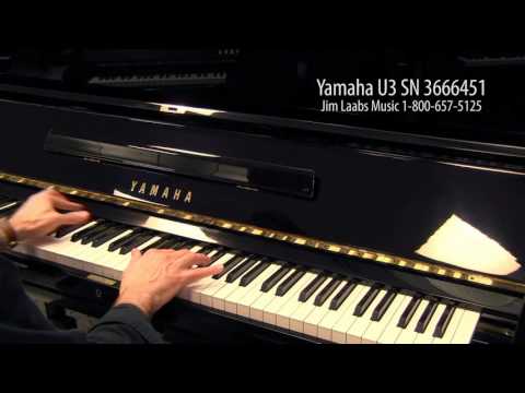 Yamaha U3 Upright Piano Video Demo SN 3666451