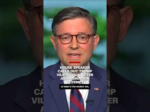 House Speaker Johnson calls out vilification of Trump after assassination attempt