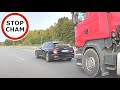 Szybkie Audi wyhamowuje ciężarówkę i doprowadza do kolizji