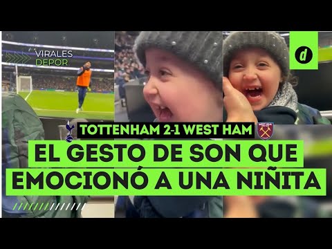 EMOCIONANTE GESTO de Son Heung-min con una niñita en el Tottenham 2-1 West Ham | #Shorts