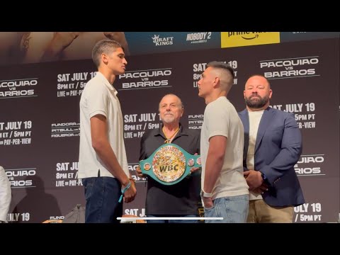 SEBASTIAN FUNDORA TOWERS OVER TIM TSZYU AT REMATCH FACE-OFF FOLLOWING FINAL PRESS CONFERENCE