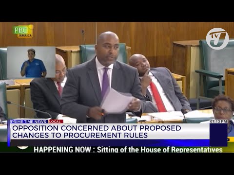 Opposition Concerned About Proposed Changes to Procurement Rules | TVJ News