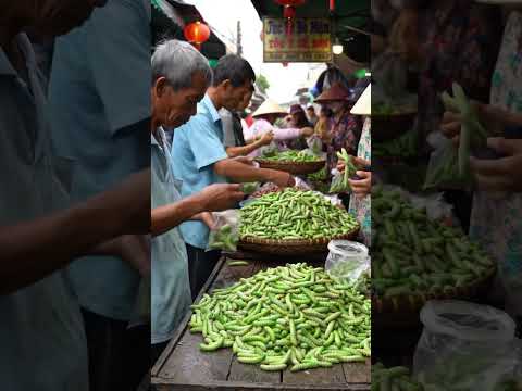 Exotic Green Caterpillars for Sale in Traditional Asian Market #TraditionalMarket #ExoticFood