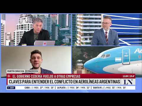 Analizan ceder vuelos de Aerolíneas a otras empresas; el análisis de Martín Siracusa, economista