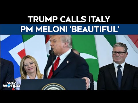 Video: "You Don't Mind Being Called Beautiful, Right?" Trump To Italy's Meloni