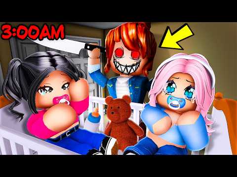 STALKER BROKE IN DURING Baby Maya's SLEEPOVER in ROBLOX BROOKHAVEN RP!