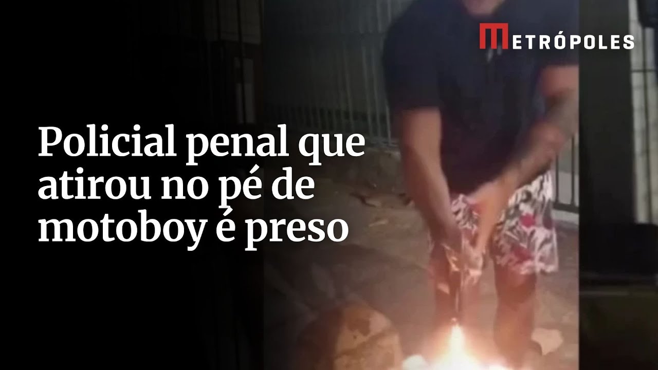 Policial penal que atirou no pé de motoboy é preso