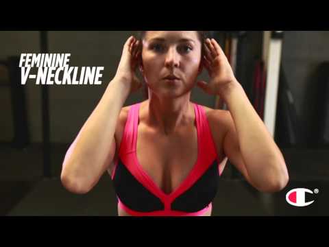  Womens V-neck Racerback Bra, Moisture-wicking