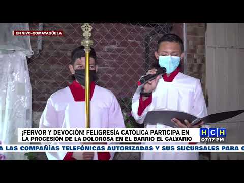¡Fervor y devoción! Feligresía participa en la procesión de la dolorosa en el barrio El Calvario